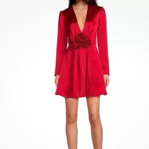 Red Satin Dress